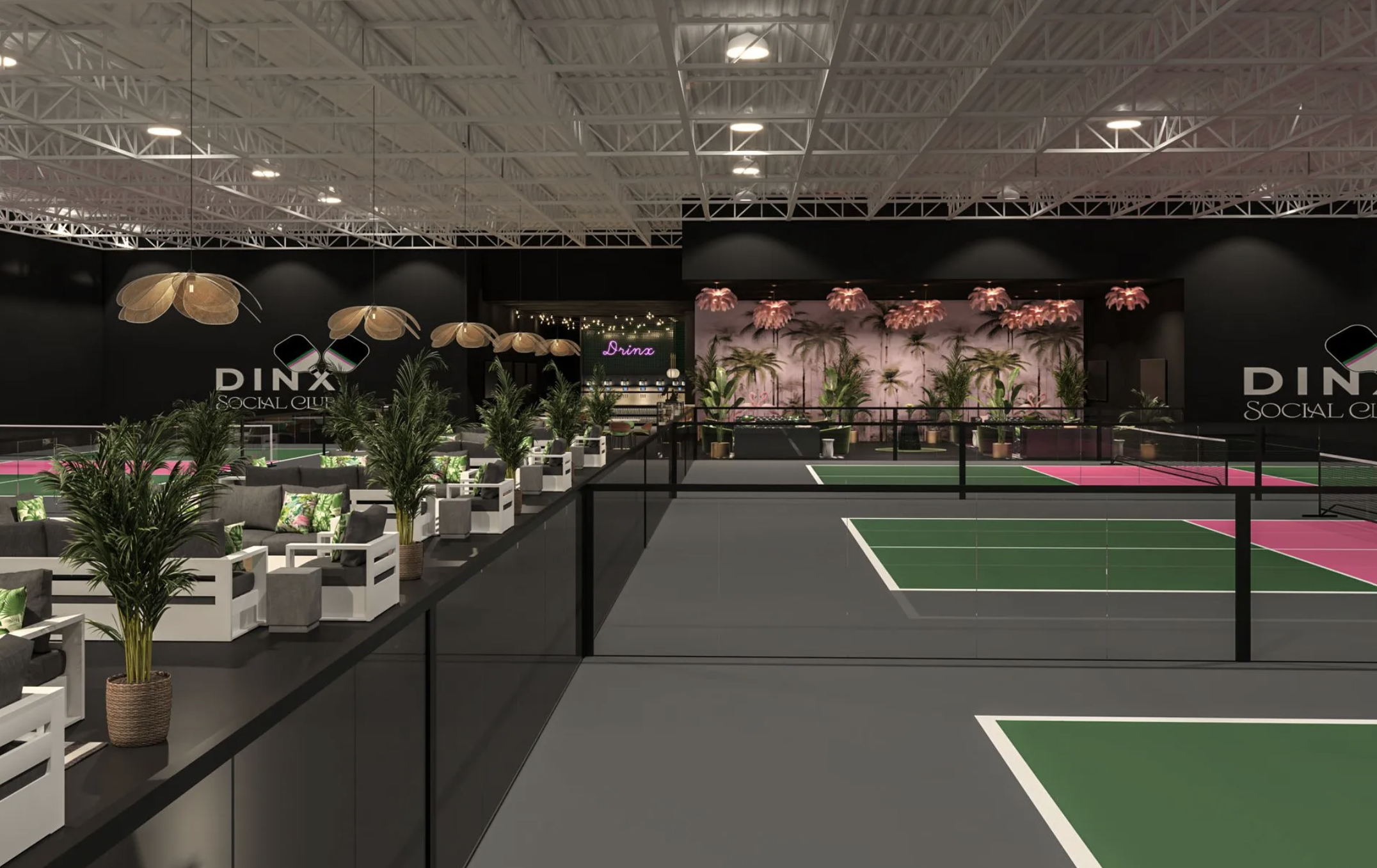 DINX Social Club indoor pickleball facility